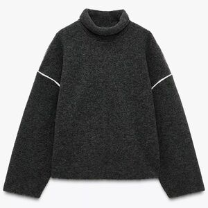 Zara Sweater with Contrast Piping